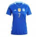 Maillot de foot Argentine Rodrigo De Paul #7 Extérieur vêtements Femmes Copa America 2024 Manches Courtes